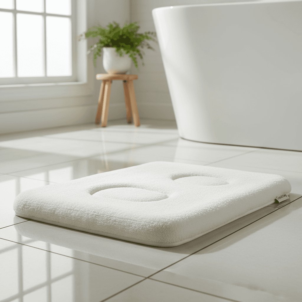 Grey Plush Bath Mat
